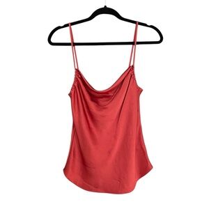 Aritzia Allusion Sleeveless Blouse Camisole Top Saffron Orange S